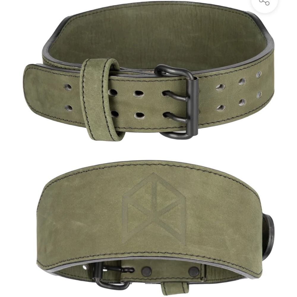 Rawgear Premium Olive Series Leather Weightlifting Belt Small